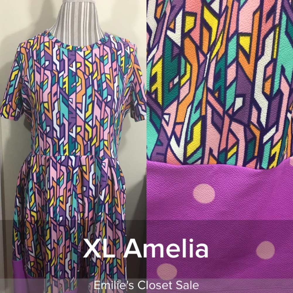 EUC LuLaRoe Amelia Dress